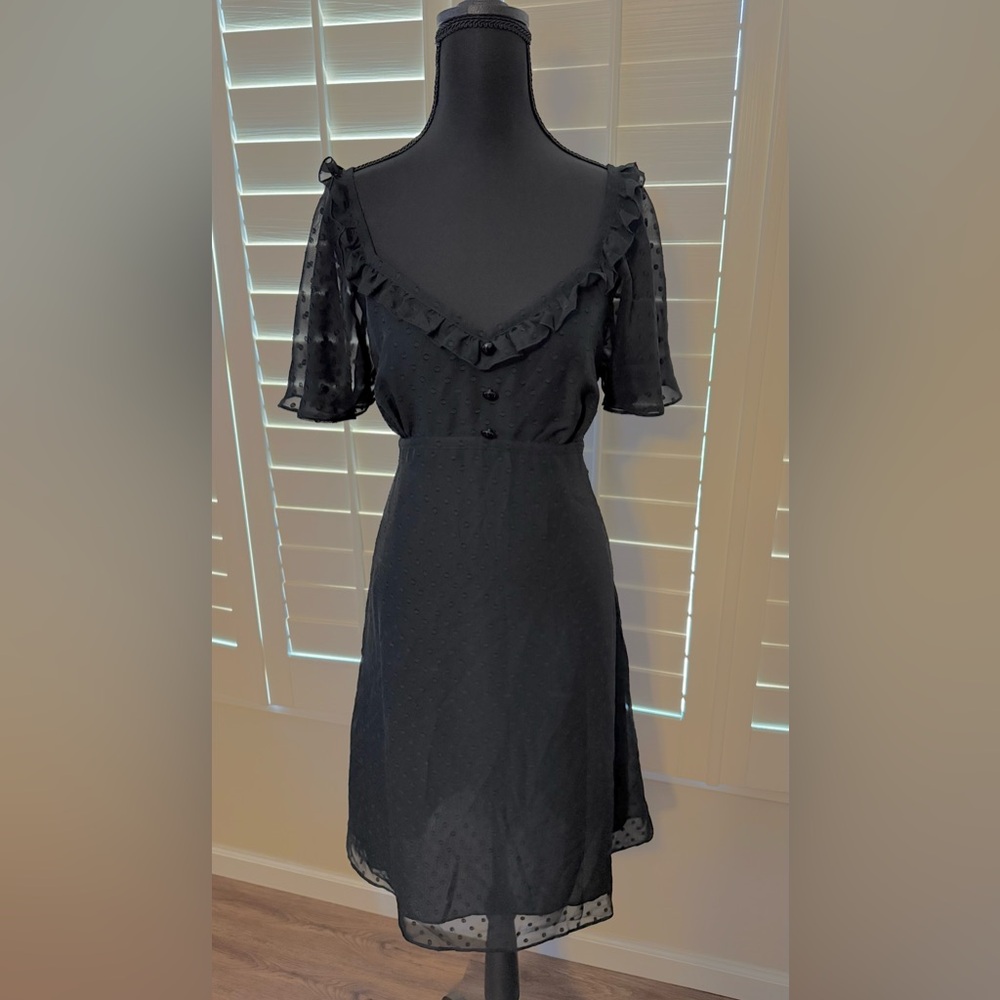 Elegant Black Ruffle Dress